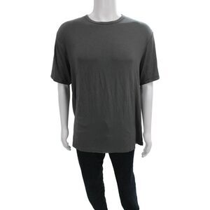 Armani Collezioni Mens Basic Gray Modal Crew Neck T-Shirt Size XL